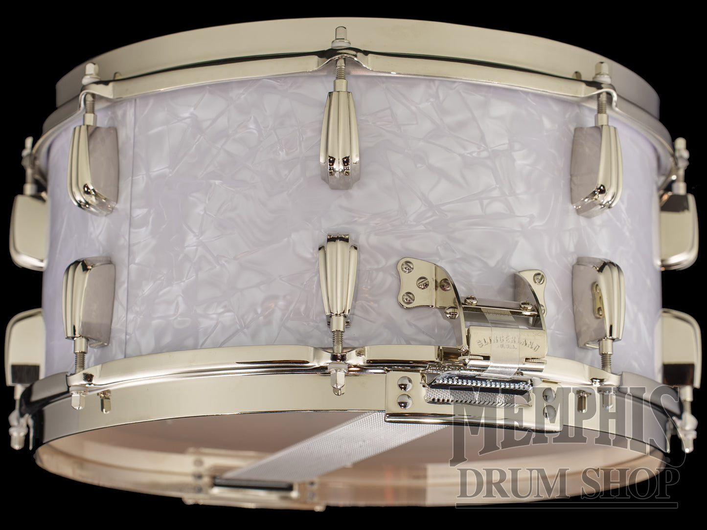 Slingerland 14x7 Radio King Solid Maple Snare Drum - White Marine Pearl