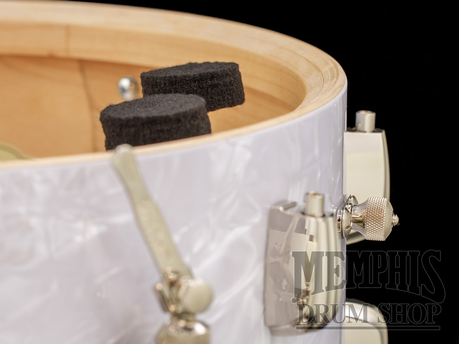 Slingerland 14x7 Radio King Solid Maple Snare Drum - White Marine