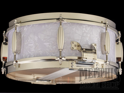 Slingerland 14x5.5 Radio King Solid Maple Snare Drum - White Marine Pearl