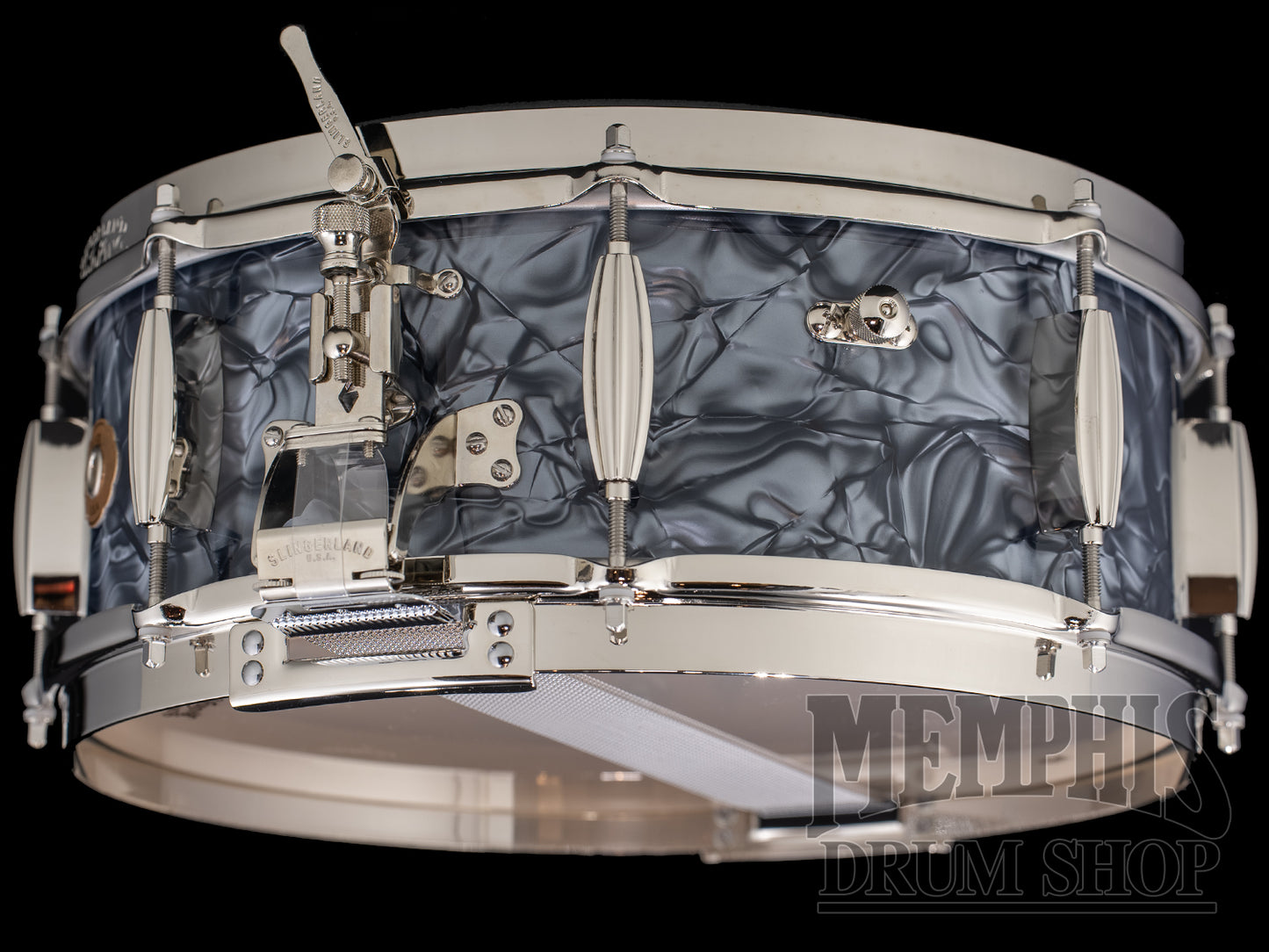 Slingerland 14x5.5 Radio King Solid Maple Snare Drum - Black Diamond Pearl