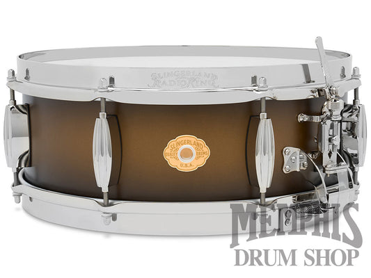 Slingerland 14x5 Limited Edition Radio King Snare Drum - Black & Gold Duco