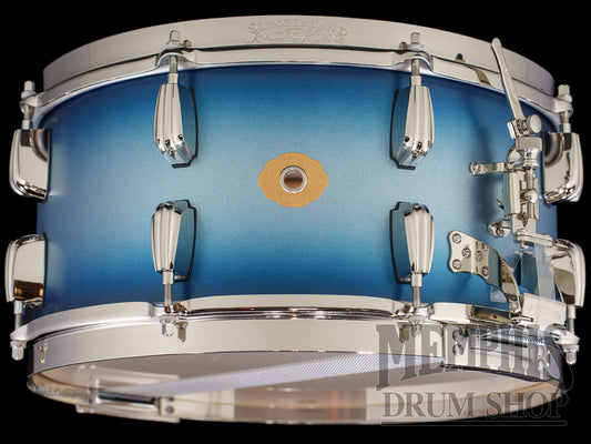 Slingerland 14x7 Radio King Solid Maple Snare Drum - Blue and Silver