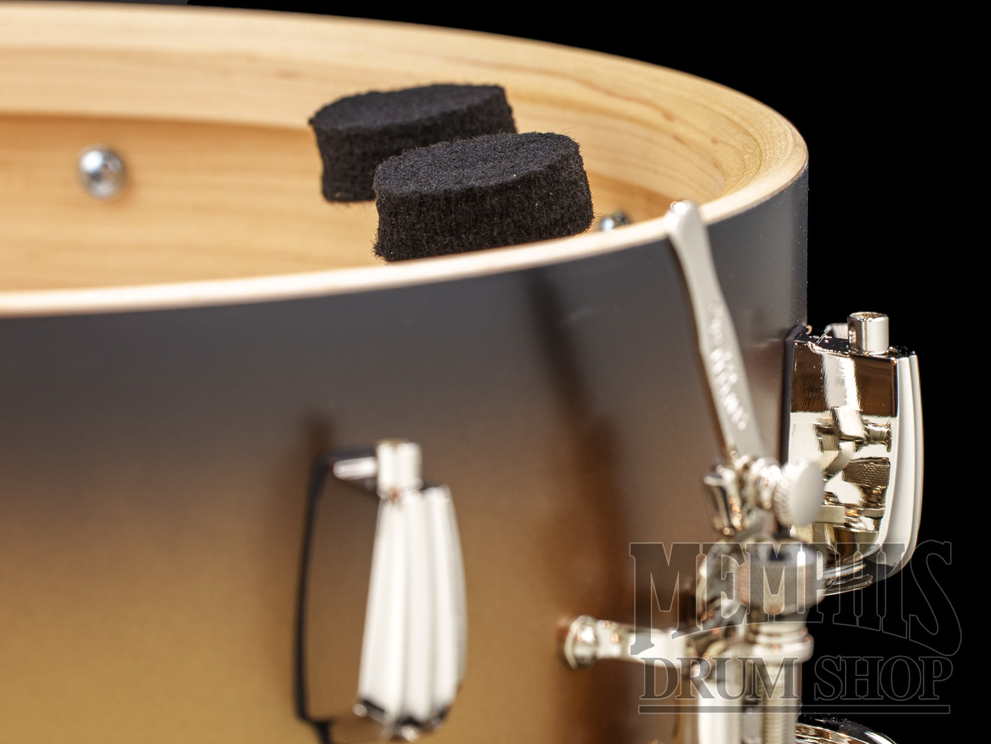 Slingerland 14x7 Radio King Solid Maple Snare Drum - Black and Gold
