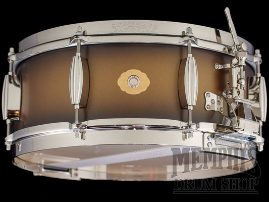 Slingerland 14x5.5 Radio King Solid Maple Snare Drum - Black and Gold