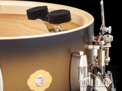 Slingerland 14x5.5 Radio King Solid Maple Snare Drum - Black and Gold