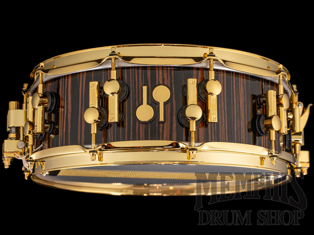 Sonor 14x5 SQ2 Series Medium Beech Snare Drum with Gold Hardware - Ebony High Gloss