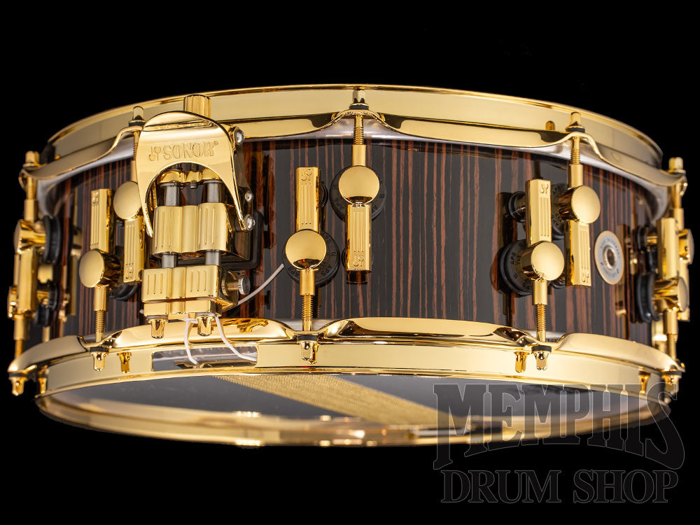 Sonor 14x5 SQ2 Series Medium Beech Snare Drum with Gold Hardware - Ebony High Gloss