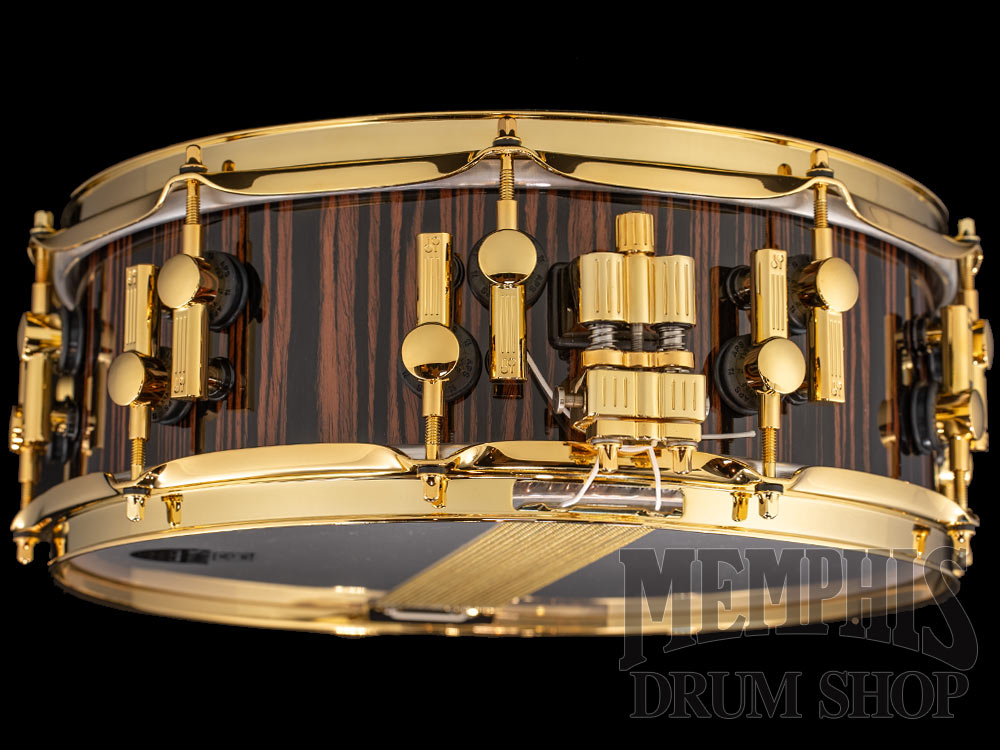 Sonor 14x5 SQ2 Series Medium Beech Snare Drum with Gold Hardware - Ebony High Gloss