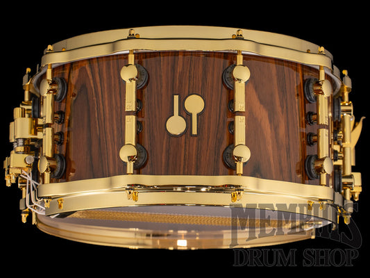 Sonor 14x7 SQ2 Series Heavy Beech Snare Drum with Gold Hardware and Die-Cast Hoops - Rosewood High Gloss