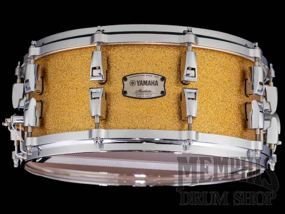 Yamaha 14x6 Absolute Hybrid Maple Snare Drum - Gold Champagne Sparkle