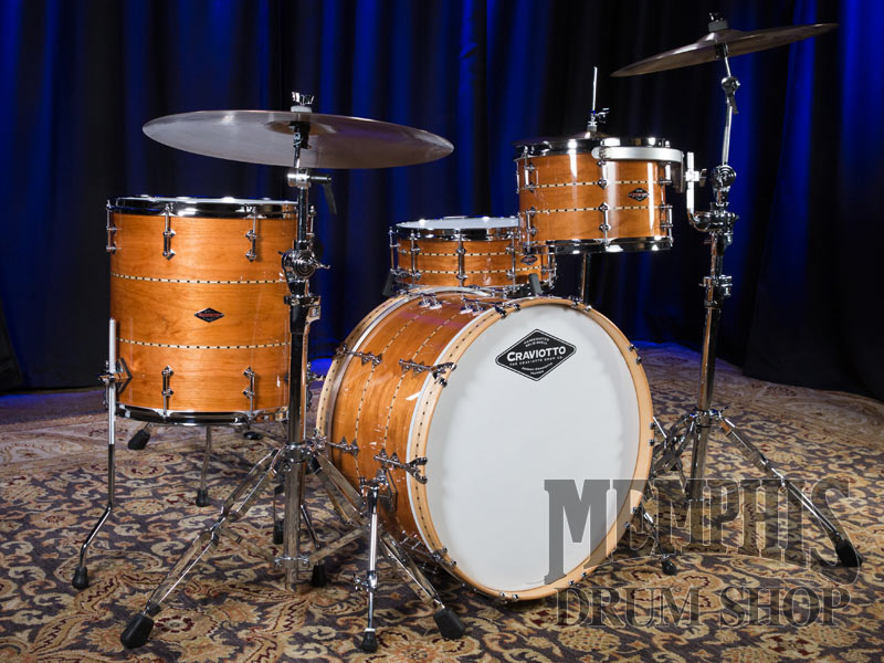 Drum Inlay Craviotto Custom Shop Cherry Drum Set with Maple Double Inlay 22/12/16 ...