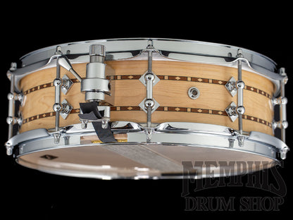 Craviotto 14x4.5 Custom Shop Maple Snare Drum with Dual Walnut Inlay