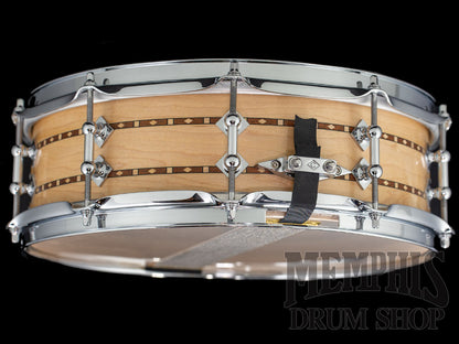 Craviotto 14x4.5 Custom Shop Maple Snare Drum with Dual Walnut Inlay