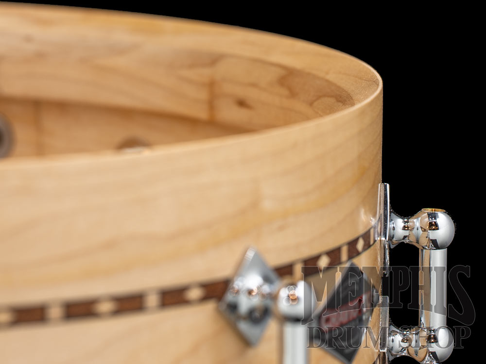Craviotto 14x4.5 Custom Shop Maple Snare Drum with Dual Walnut Inlay