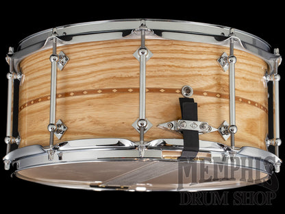 Craviotto 14x6.5 Custom Shop Ash Snare Drum with Cherry Inlay