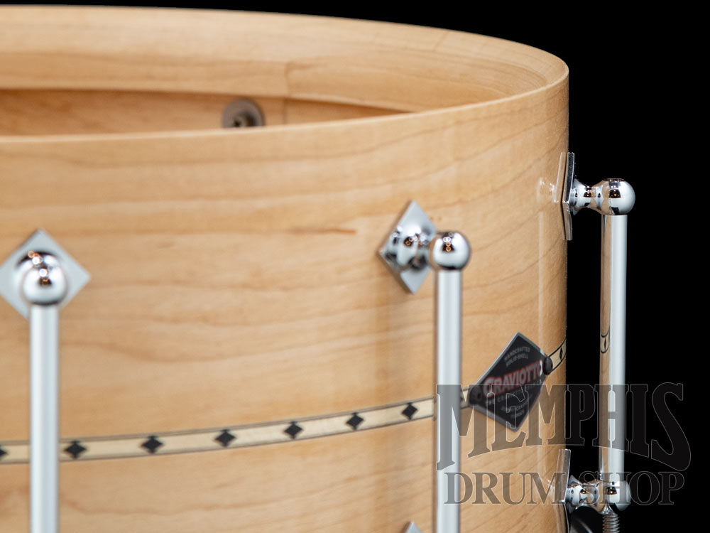 Craviotto 14x6.5 Custom Shop Maple Snare Drum with Maple Inlay
