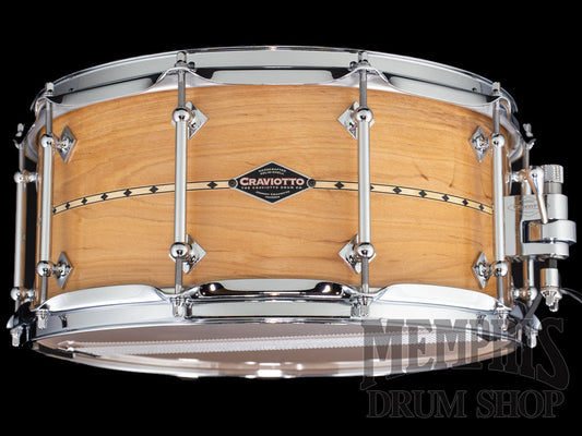 Craviotto 14x6.5 Custom Shop Maple Snare Drum with Maple Inlay
