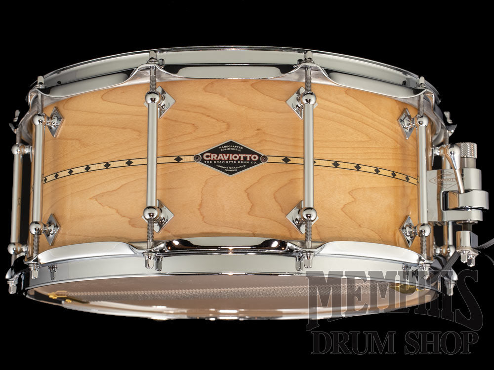 Craviotto 14x6.5 Custom Shop Maple Snare Drum with Maple Inlay