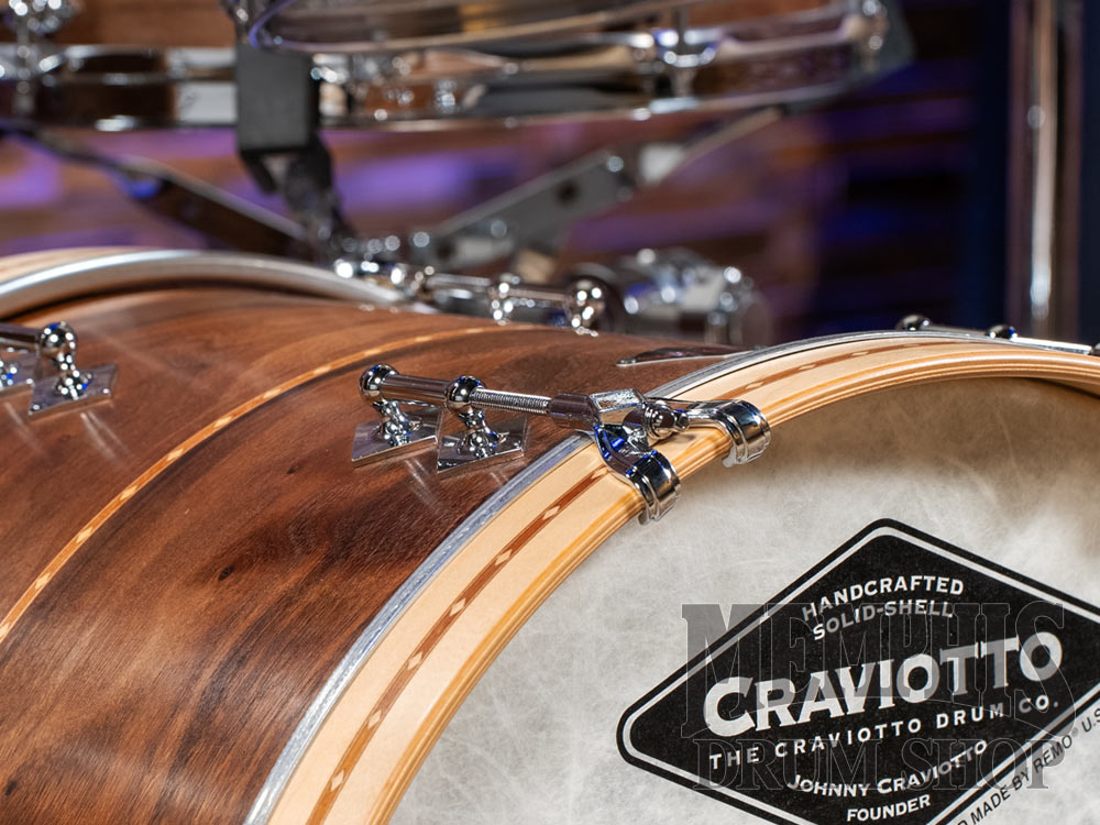 Craviotto Custom Shop Walnut Drum Set with Cherry Inlay 20/12/14