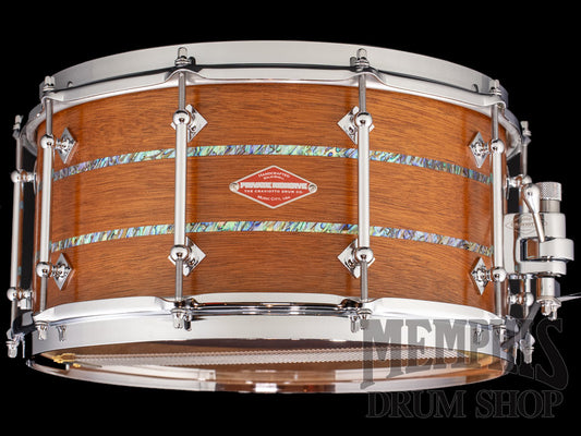 Craviotto 14x7 Private Reserve Mahogany Snare Drum with Dual Abalone Inlay