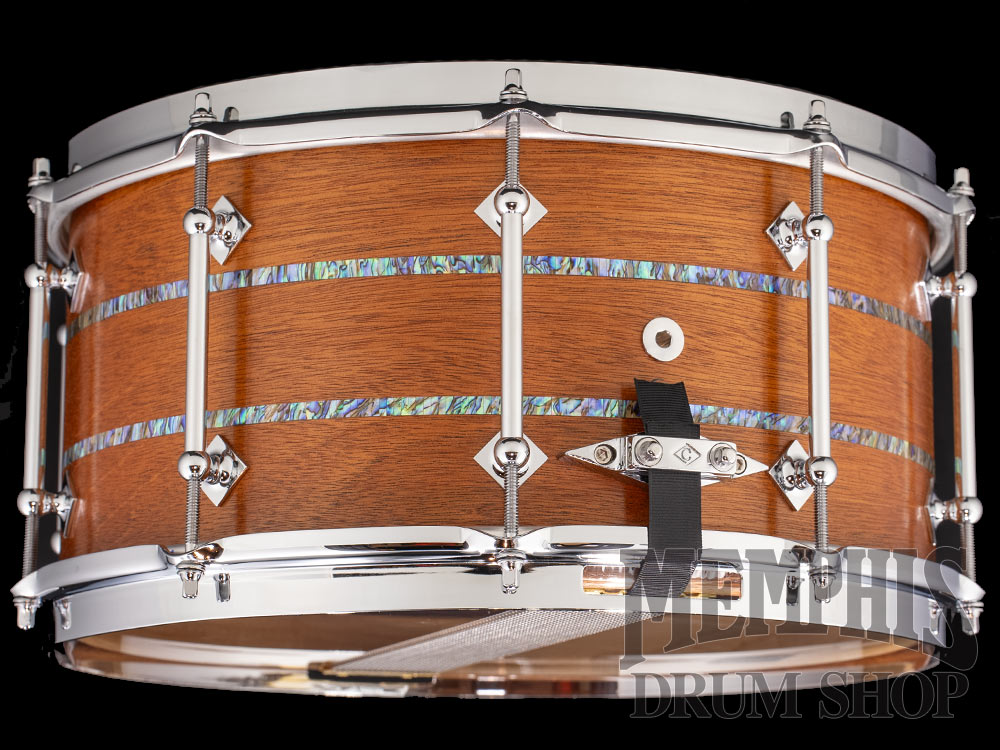 Craviotto 14x7 Private Reserve Mahogany Snare Drum with Dual Abalone Inlay