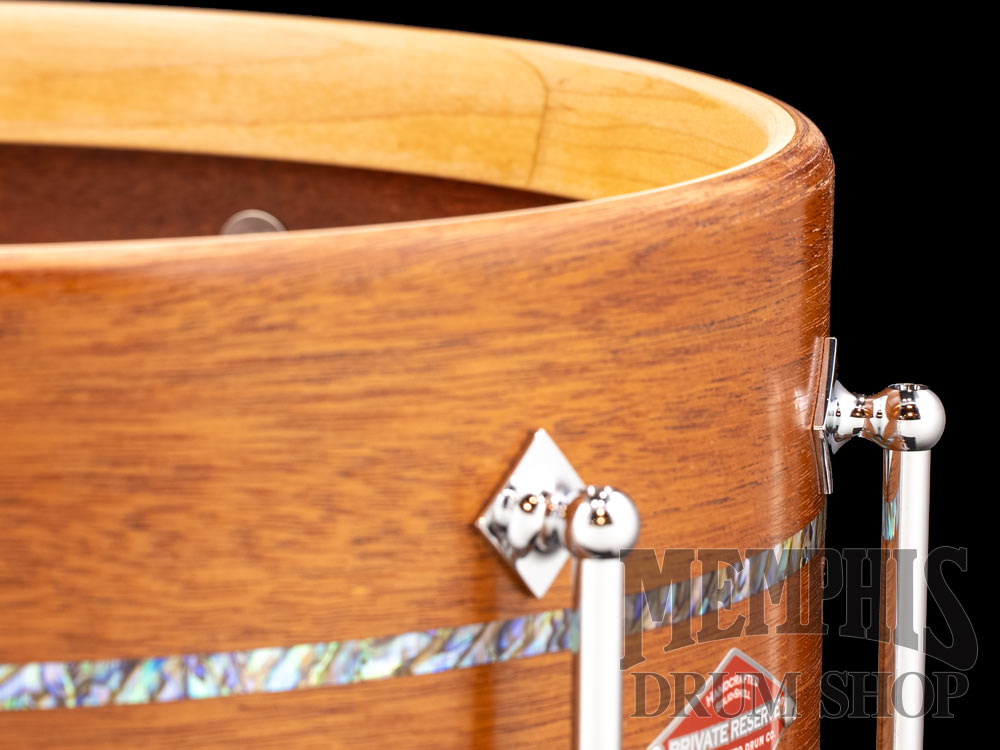 Craviotto 14x7 Private Reserve Mahogany Snare Drum with Dual Abalone Inlay