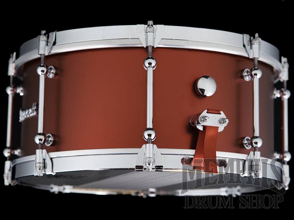 Dunnett Classic 14x6.5 Stainless Steel Snare Drum with Cold Rolled Hoops - Matte Bronze