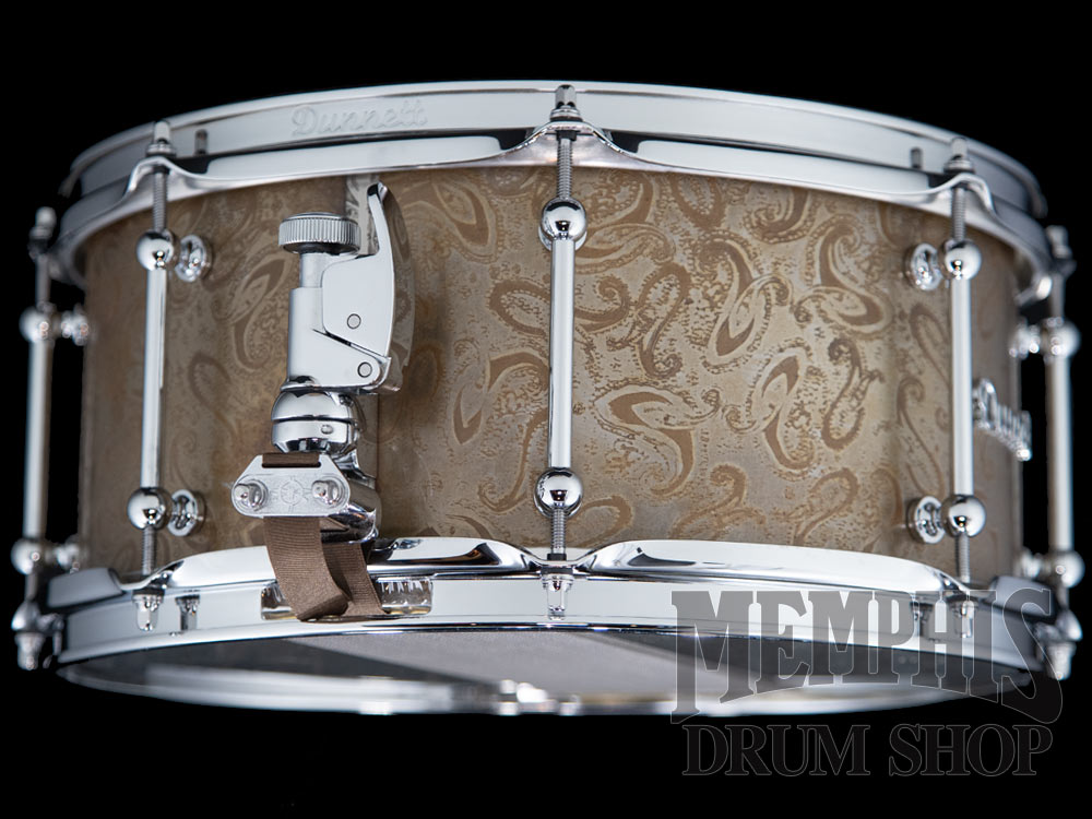 Dunnett Classic 14x6.5 James Trussart Rust O Matic Full Paisley Steel Snare Drum