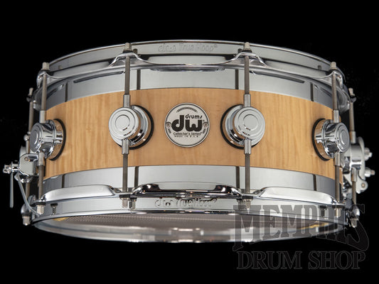 DW 14x6 Collector's Series Curly Maple Edge Snare Drum - Natural Lacquer