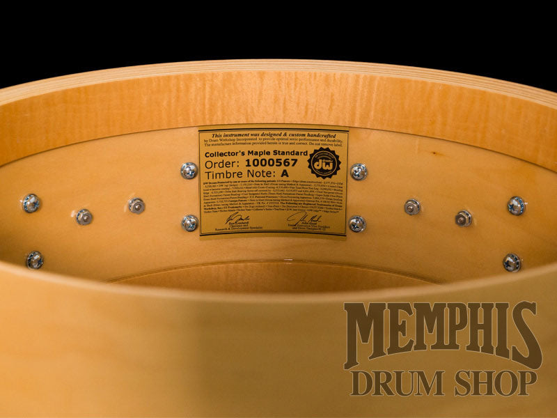 DW 14x6.5 Collector's Series Maple Snare Drum - Natural Lacquer