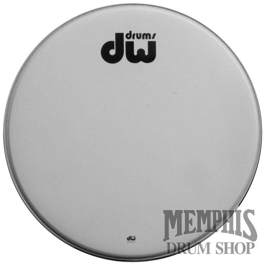 DW 18" Coated White Logo Front Bass Drumhead