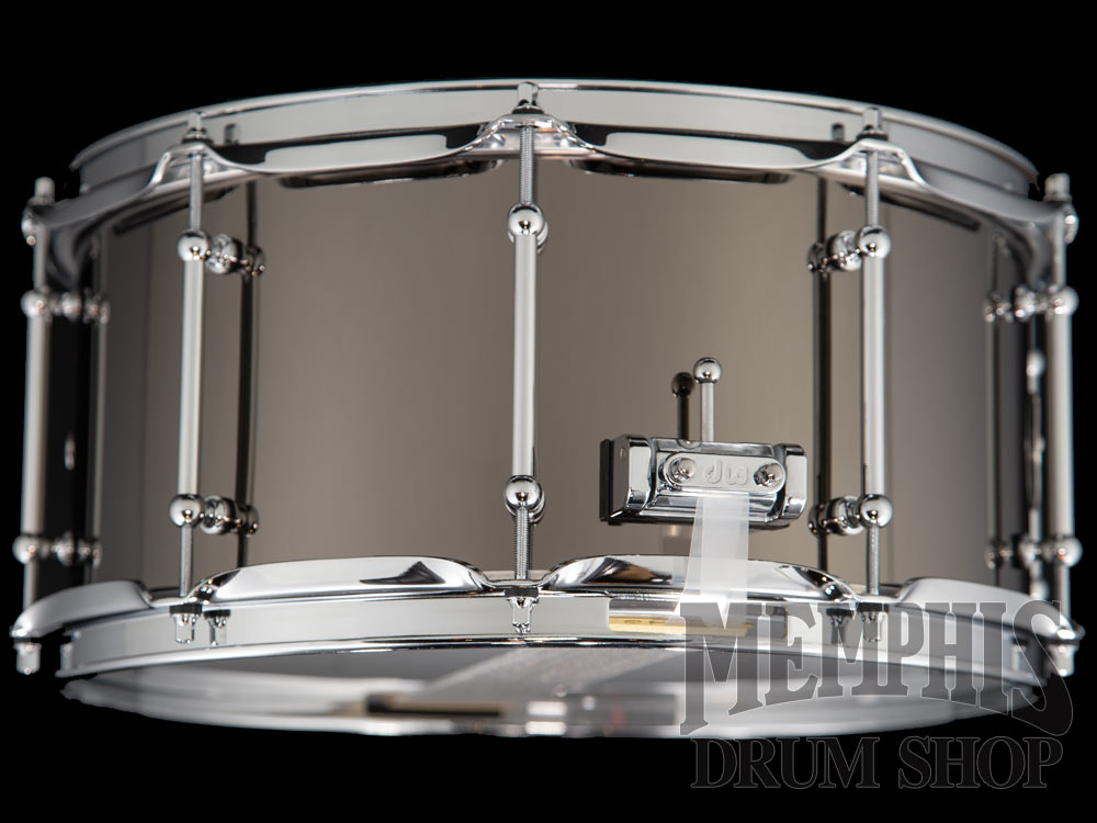 DW 14x6.5 Collector's Series Black Nickel Over Brass Snare Drum with Tube Lugs