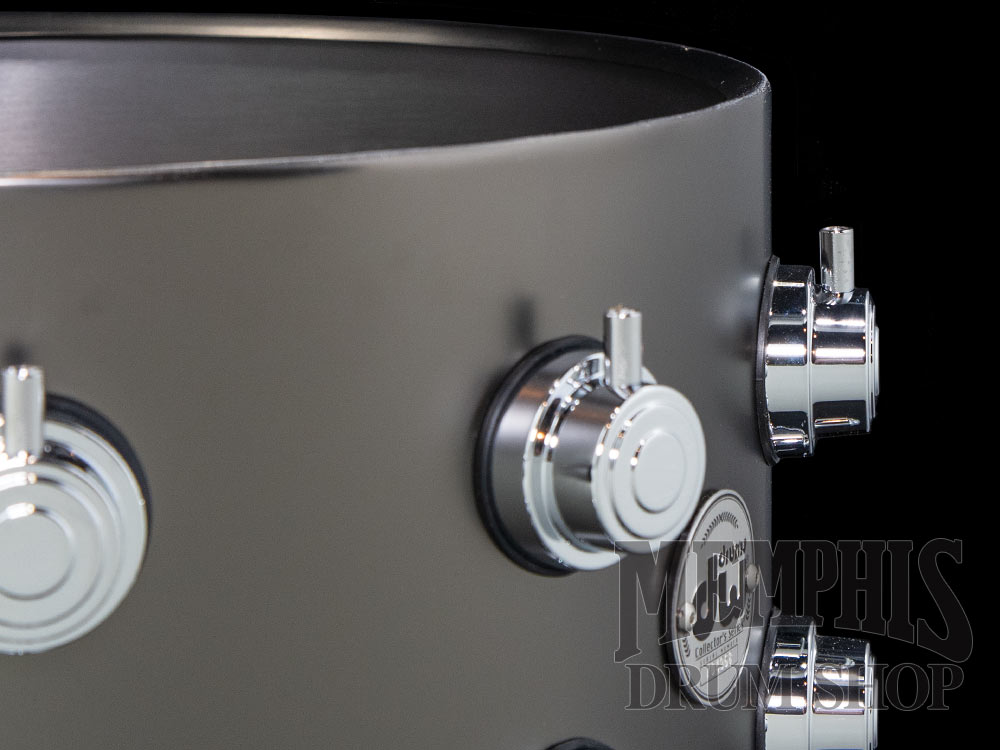 DW 14x8 Collector's Series Satin Black Over Brass Snare Drum