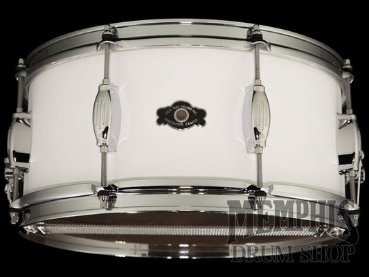George H. Way 14x6.5 Tradition Walnut Snare Drum - Matte White