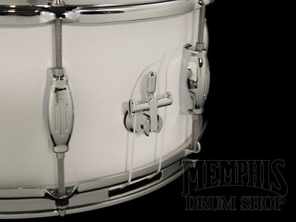George H. Way 14x6.5 Tradition Walnut Snare Drum - Matte White