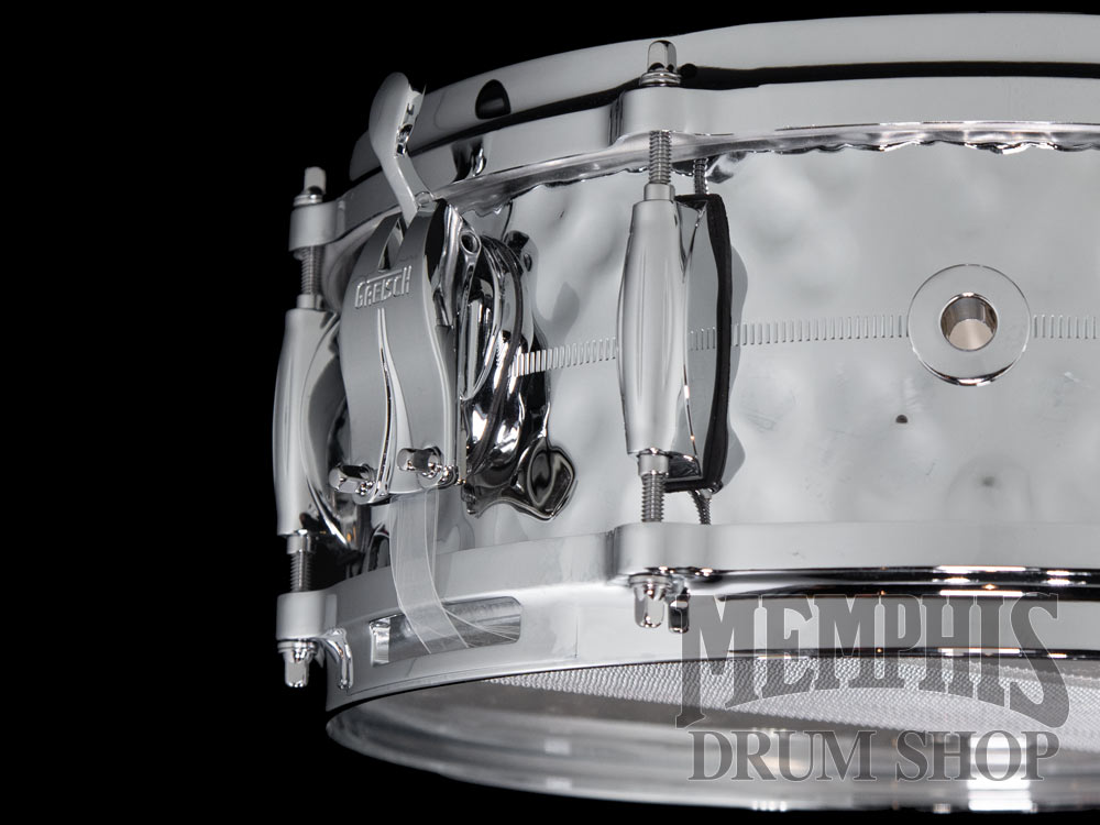 Gretsch 14x5 USA Custom Hammered Chrome Over Brass Snare Drum