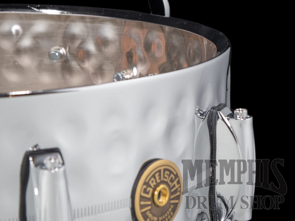 Gretsch 14x5 USA Custom Hammered Chrome Over Brass Snare Drum