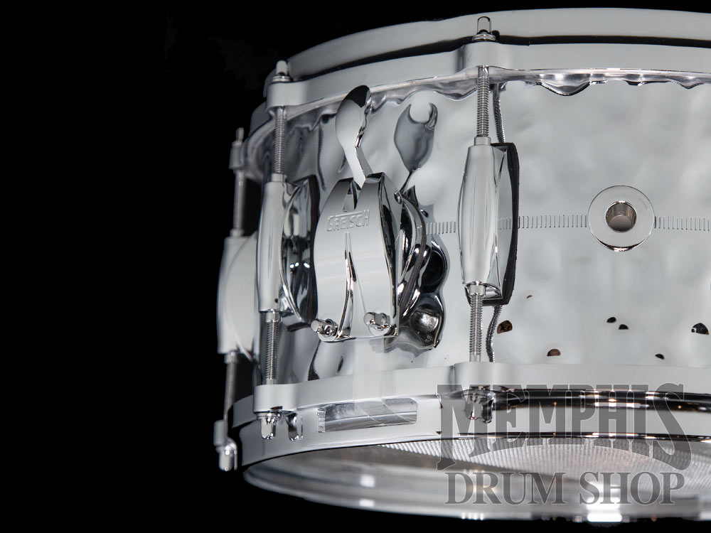 Gretsch 14x6.5 USA Custom Hammered Chrome Over Brass Snare Drum