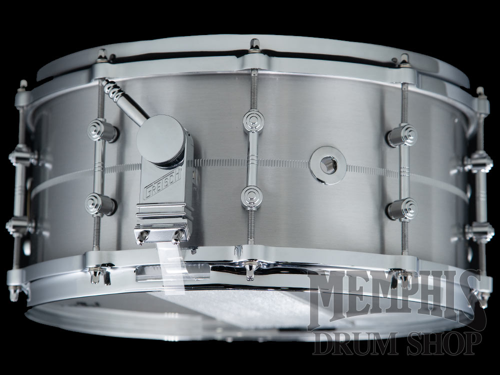 Gretsch 14x6.5 USA Custom Solid Aluminum Snare Drum with Tube Lugs