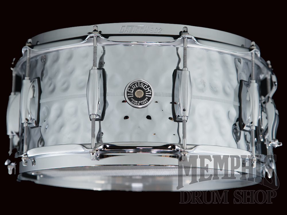 Gretsch 14x6.5 Brooklyn Hammered Chrome Over Brass Snare Drum