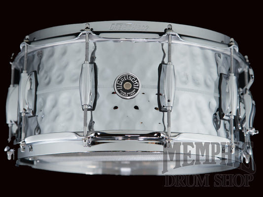 Gretsch 14x6.5 Brooklyn Hammered Chrome Over Brass Snare Drum