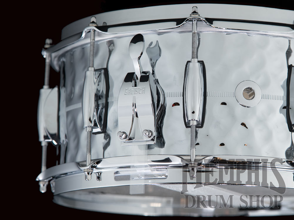 Gretsch 14x6.5 Brooklyn Hammered Chrome Over Brass Snare Drum