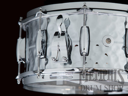 Gretsch 14x6.5 Brooklyn Hammered Chrome Over Brass Snare Drum