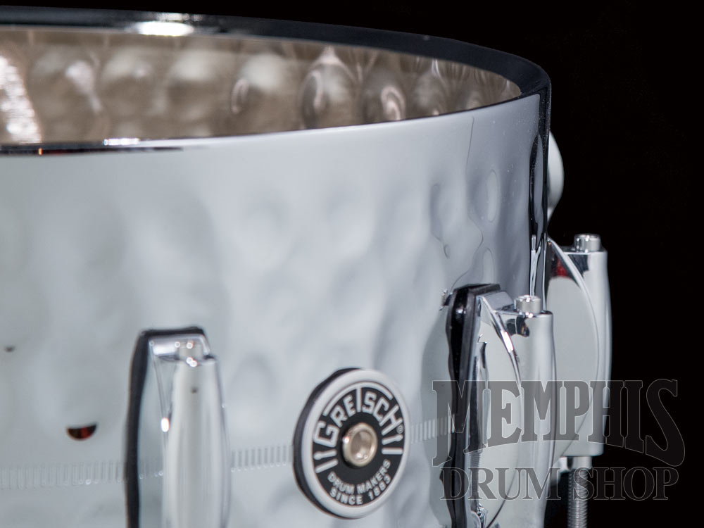 Gretsch 14x6.5 Brooklyn Hammered Chrome Over Brass Snare Drum