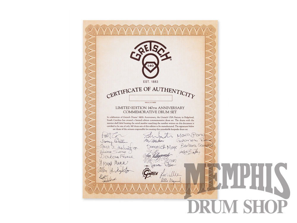 Gretsch 14x7 140th Anniversary Commemorative Snare Drum
