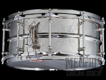 Joyful Noise 14x6.5 Engraved Bronze Snare Drum - Lilly Of The Valley