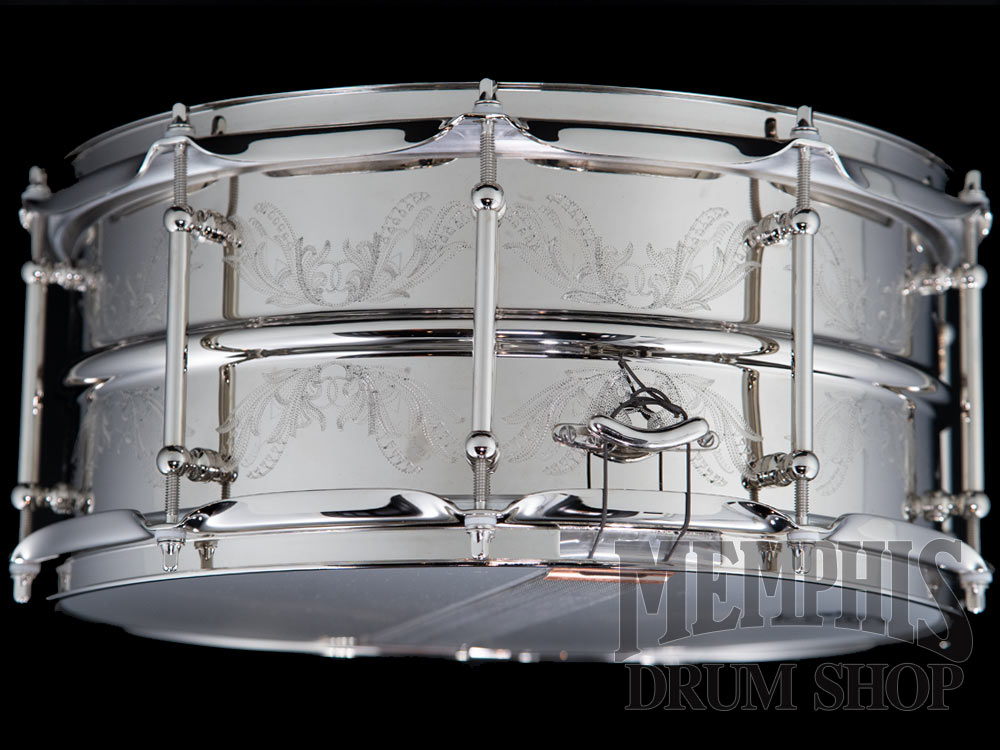 Joyful Noise 14x6.5 Engraved Bronze Snare Drum - Lilly Of The Valley