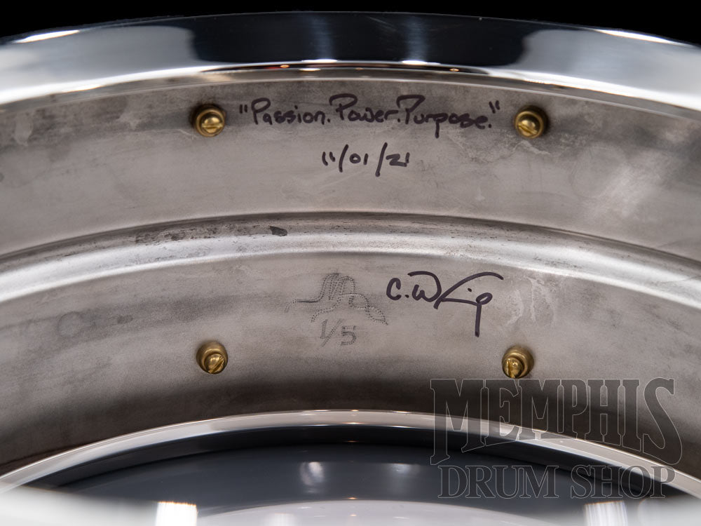Joyful Noise 14x6.5 Engraved Bronze Snare Drum - Lilly Of The Valley