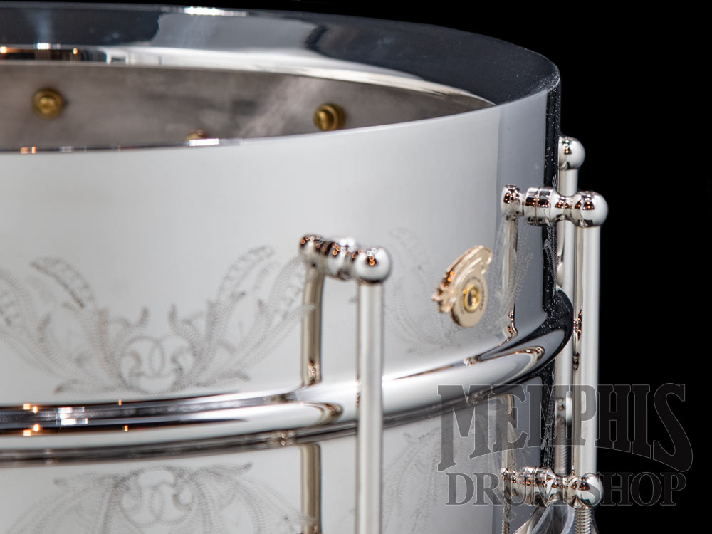 Joyful Noise 14x6.5 Engraved Bronze Snare Drum - Lilly Of The Valley