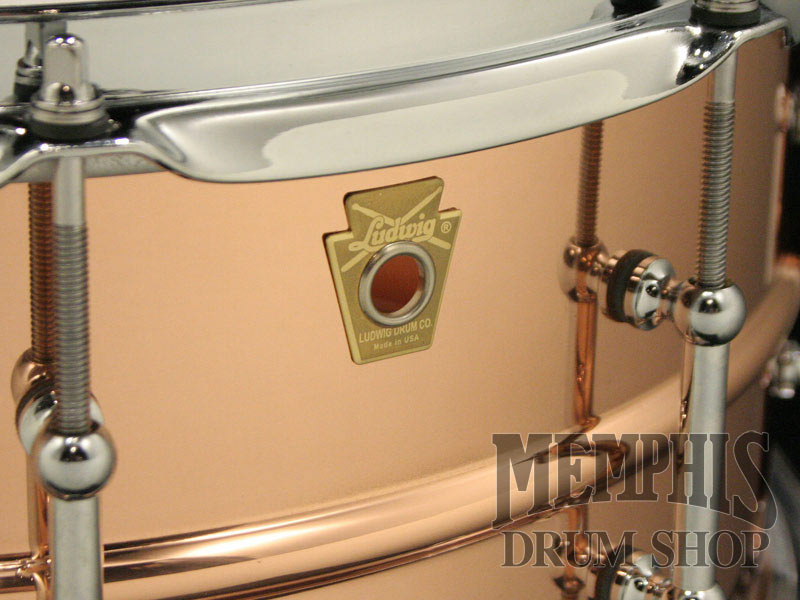 Ludwig 14x6.5 Copperphonic Snare Drum with Tube Lugs